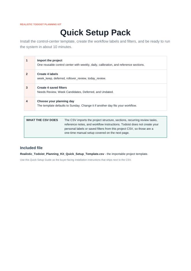 Quick Setup Guide preview